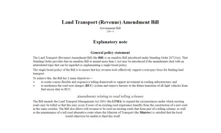 Consultation Closes 08 January 2026: “Land Transport (Revenue) Amendment Bill”