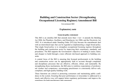 Consultation Closes 08 January 2026: “Building and Construction Sector” Amendment Bills