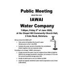 Public Meeting about the IAWAI Water Company, Friday 05 June 2026 – Hamilton Residents & Ratepayers Association Incorporated